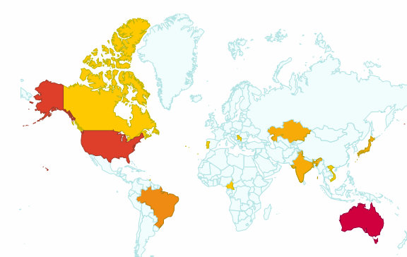 blog reader countries map edit