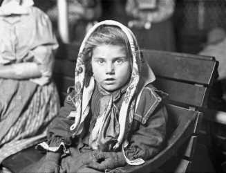 Ellis Island Lewis Hine - Italian child gets her first penny, 1926
